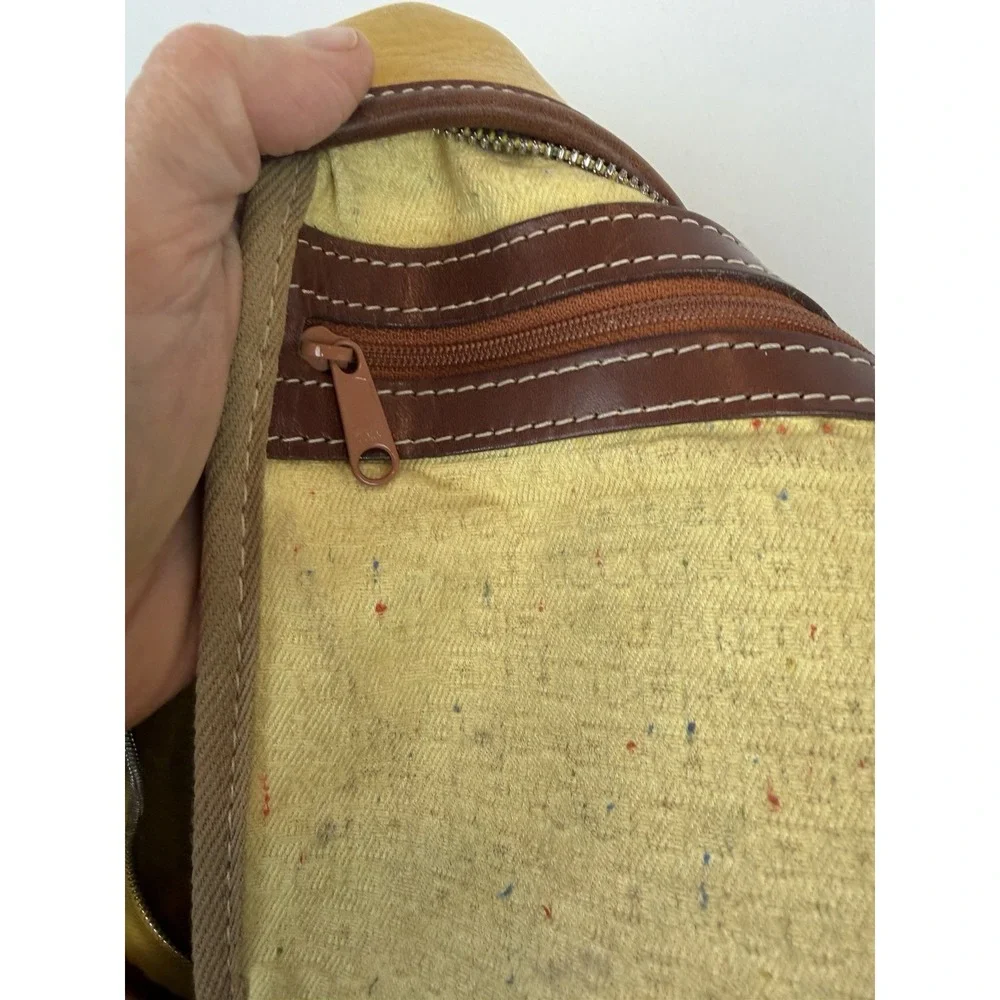 Dooney & Bourke Purse Pebble Leather Zip Satchel Shoulder Bag Mustard Yellow